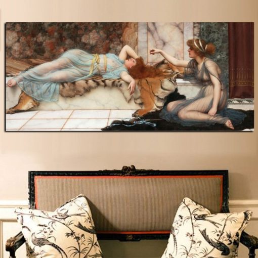 Digital HD Print Sexy Woman Nude Portrait Oil Painting on Canvas Poster Sleeping Woman Picture Wall Art for Living Room Cuadros