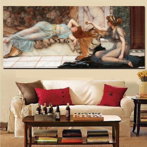 Digital HD Print Sexy Woman Nude Portrait Oil Painting on Canvas Poster Sleeping Woman Picture Wall Art for Living Room Cuadros