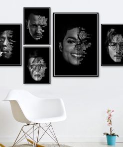 Bedroom Living Sofa Wall Art Home Decor Picture Prince Michael Jackson Bowie Quote Legends Star Quality Canvas Painting Poster