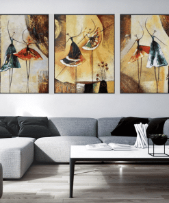 Ballet Dancer Paintings Hand Painted Abstract Acrylic Paintings