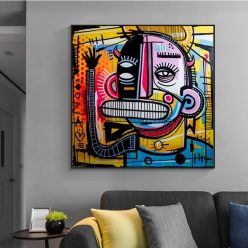 Graffiti Street Art Joachim Abstract Colorful Oil Painting on Canvas Poster and Prints Cuadros Wall Art Picture for Living Room