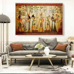 Ancient Egyptian Mural Abstract Painting Printed on Canvas