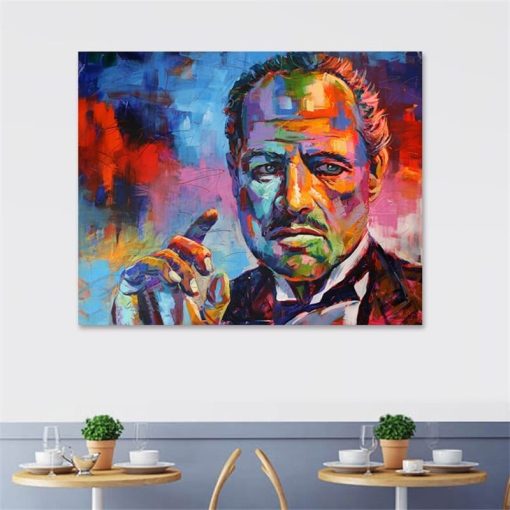 Movie Godfather Posters and Prints Colorful Portrait Canvas Painting Wall Art Picture for Living Room Home Decoration Cuadros