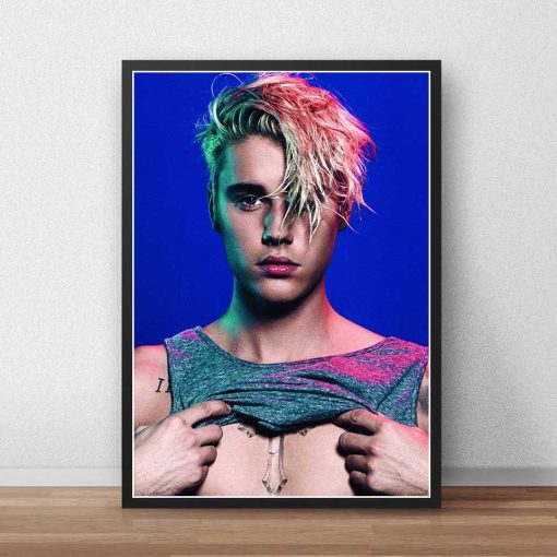 Justin Bieber Poster Canvas Custom Poster Singer Music Posters Prints Wall Art Art Canvas Bar Cafe living room decor Gift