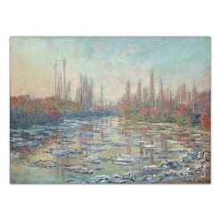 Claude Monet Seine River Canvas Painting Reproductions Poster and Print Wall Art Picture for Living Room Home Decoration Cuadros