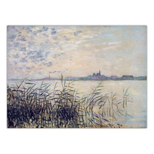 Claude Monet Seine River Canvas Painting Reproductions Poster and Print Wall Art Picture for Living Room Home Decoration Cuadros