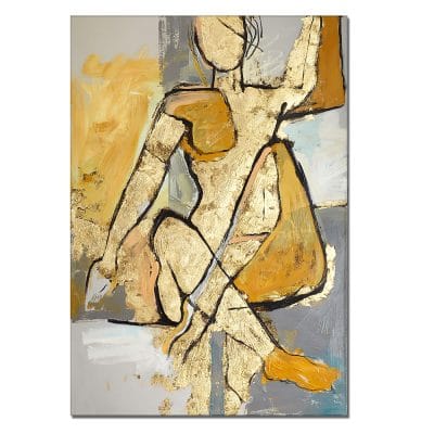 Abstract Girl Canvas Painting Figure Posters and Prints Cuadros Wall Art Pictures For Living Room Home Decoration