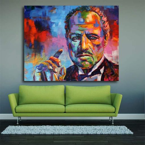 Movie Godfather Posters and Prints Colorful Portrait Canvas Painting Wall Art Picture for Living Room Home Decoration Cuadros