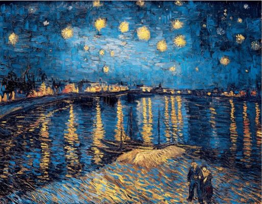 Famous Van Gogh Cafe Terrace At Night Oil Painting Reproductions on Canvas Posters and Prints Wall Art Picture for Living Room