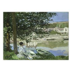 Claude Monet Seine River Canvas Painting Reproductions Poster and Print Wall Art Picture for Living Room Home Decoration Cuadros