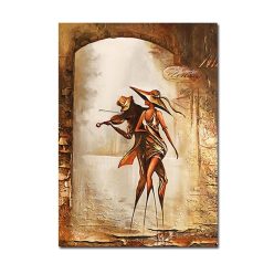 Romantic Couple in Love Interesting Painting Printed on Canvas