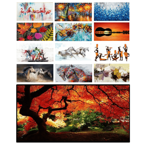 Horses Sunset Wild Animals Bee Maple African Women Flamingos Figure Canvas Paintings