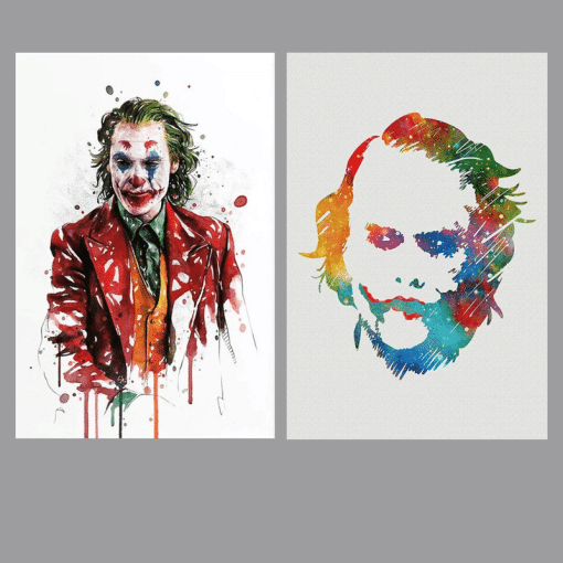 Joker Painting Graffiti Art Abstract Comic Poster Printed on Canvas - Image 2