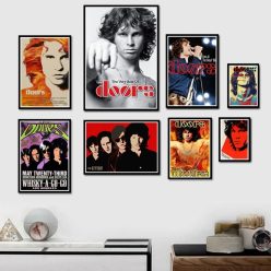 Jim Morrison & The Doors Rock Band Wall Art Printed on Canvas