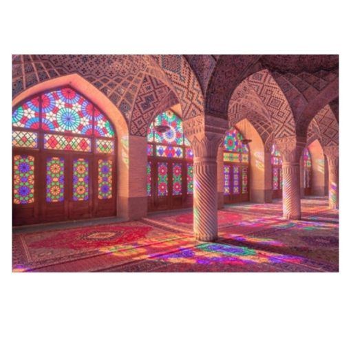 The Nasir al-Mulk Mosque Known as The Pink Mosque Printed on Canvas - Image 2