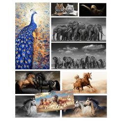 Pictures & Paintings of Horses Eagle Tigers Elephants Printed on Canvas