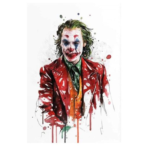 Joker Painting Graffiti Art Abstract Comic Poster Printed on Canvas - Image 3