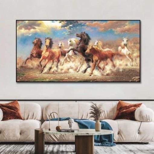 Pictures & Paintings of Horses Eagle Tigers Elephants Printed on Canvas - Image 16