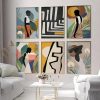 African Women in Shades of Foliage Abstract Art