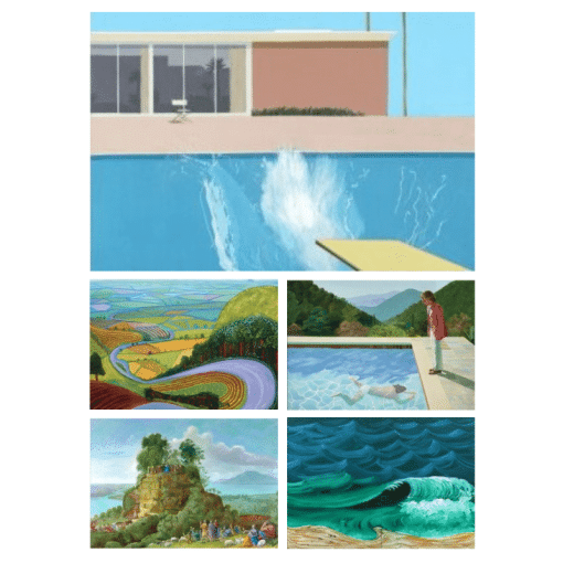 David Hockney A Bigger Splash and 5 Other Paintings Printed on Canvas - Image 2