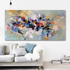 Abstract Oil Painting on Canvas Colorful Posters and Print Scandinavian Cuadros Wall Art Picture for Living Room Home Decoration