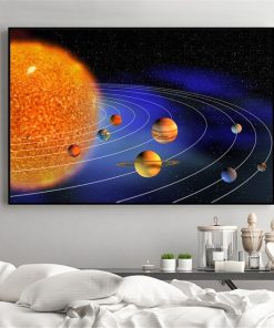 Galaxy Stars Astronaut Planet Hole Space Canvas Painting Universe Earth Meteorite Posters and Prints Wall Picture for Home Decor