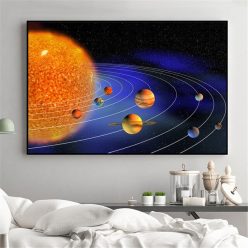 Galaxy Stars Astronaut Planet Hole Space Canvas Painting Universe Earth Meteorite Posters and Prints Wall Picture for Home Decor