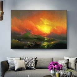 The Ninth Wave Painting by Ivan Aivazovsky Printed on Canvas