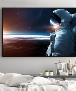 Galaxy Stars Astronaut Planet Hole Space Canvas Painting Universe Earth Meteorite Posters and Prints Wall Picture for Home Decor