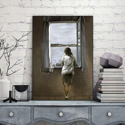 Lookout Woman By Salvador Dali Canvas Painting Nordic Simple Posters and Prints Wall Art Picture for Living Room Home Decoration