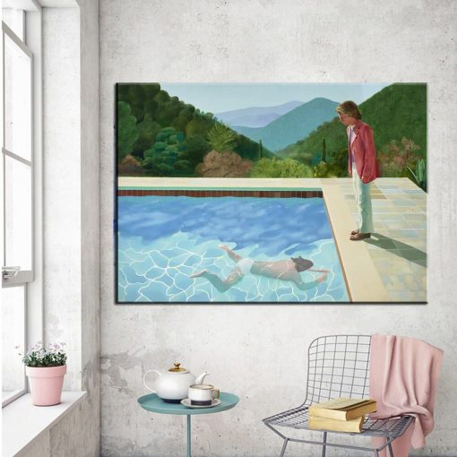 David Hockney A Bigger Splashist Canvas Painting Hot New Art Posters and Prints Wall Art Picture for Living Room Home Decoration