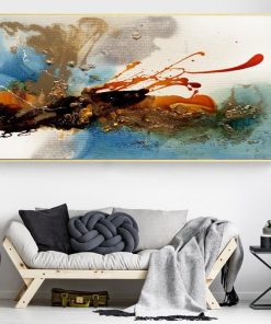 Colorful Abstract Oil Painting Printed on Canvas