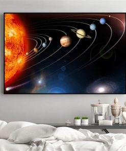 Galaxy Stars Astronaut Planet Hole Space Canvas Painting Universe Earth Meteorite Posters and Prints Wall Picture for Home Decor