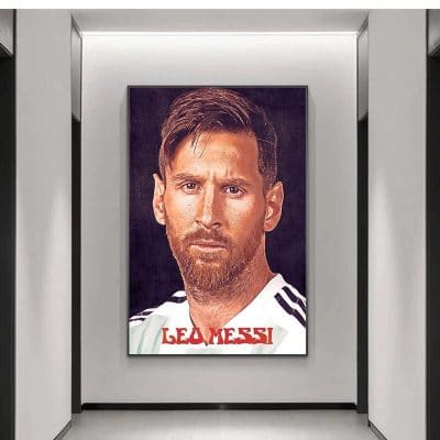 Football Sport Star Leo Messi PosterPrint Poster Sports Art Banner Football Fan Kids Wall Decor Home Decoration Cuadros