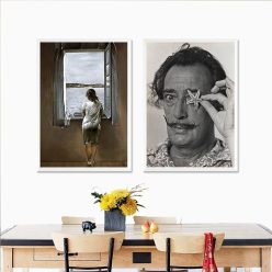 Lookout Woman By Salvador Dali Canvas Painting Nordic Simple Posters and Prints Wall Art Picture for Living Room Home Decoration