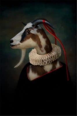 Earl of the Goat Classical Canvas Paintings On the Wall Art Posters And Prints Mr. Goat In a Suit Canvas Picture Home Wall Decor