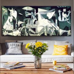 Picasso Famous Guernica Art Paintings on Canvas Abstract Prints and Posters Wall Art Picture Artwork for Living Room Home Decor