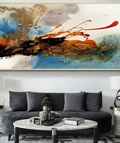 Colorful Abstract Oil Painting Printed on Canvas