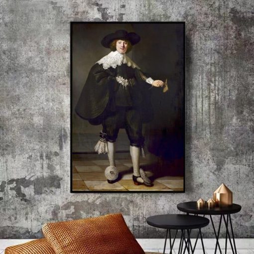 Marten Soolmans and Oopjen Coppit wedding Made by Rembrandt Van Rijn, Famous Painting print on Canvas Wall Art Portrait Pictures