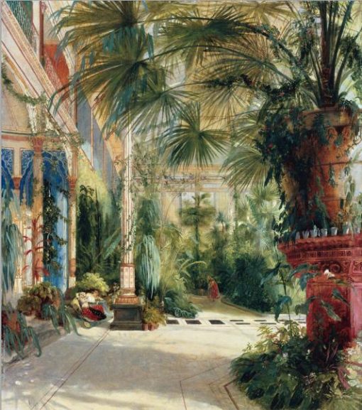 German Carl Blechen Palm House Canvas Paintings Classic Famous Posters and Prints Wall Art Pictures for Living Room Home Decor