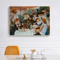 Luncheon of the Boating Party by Pierre Auguste Printed on Canvas