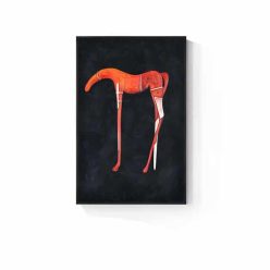 Abstract Canvas Painting Horse Art Black Orange Poster Fashion Wall Art Prints Posters Pictures for Living Room Art Canvas Decor