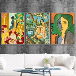 Canvas Printed Home Decor Watercolor Painting Wall Art Modular French Henri Matisse Girl Nordic Poster Pictures For Living Room