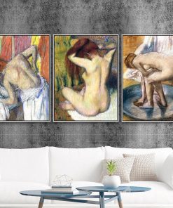 Home Decoration Print Canvas Art Wall Pictures for Living Room Poster Paitings French Edgar Degas Bathing girl 1