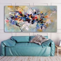 Abstract Oil Painting on Canvas Colorful Posters and Print Scandinavian Cuadros Wall Art Picture for Living Room Home Decoration