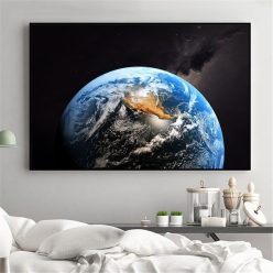 Galaxy Stars Astronaut Planet Hole Space Canvas Painting Universe Earth Meteorite Posters and Prints Wall Picture for Home Decor