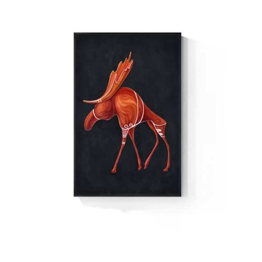 Abstract Canvas Painting Horse Art Black Orange Poster Fashion Wall Art Prints Posters Pictures for Living Room Art Canvas Decor