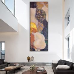 Gustav Klimt Goldfish Oil Paintings on Canvas Famous Posters and Prints Cuadros Wall Art Picture for Living Room Home Decoration