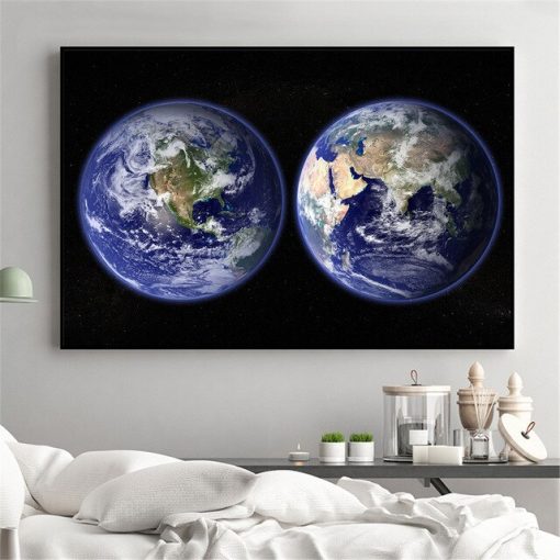 Galaxy Stars Astronaut Planet Hole Space Canvas Painting Universe Earth Meteorite Posters and Prints Wall Picture for Home Decor