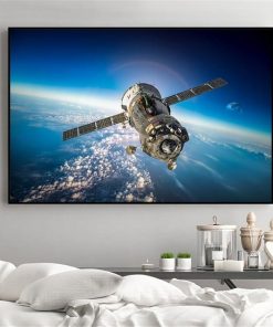 Galaxy Stars Astronaut Planet Hole Space Canvas Painting Universe Earth Meteorite Posters and Prints Wall Picture for Home Decor